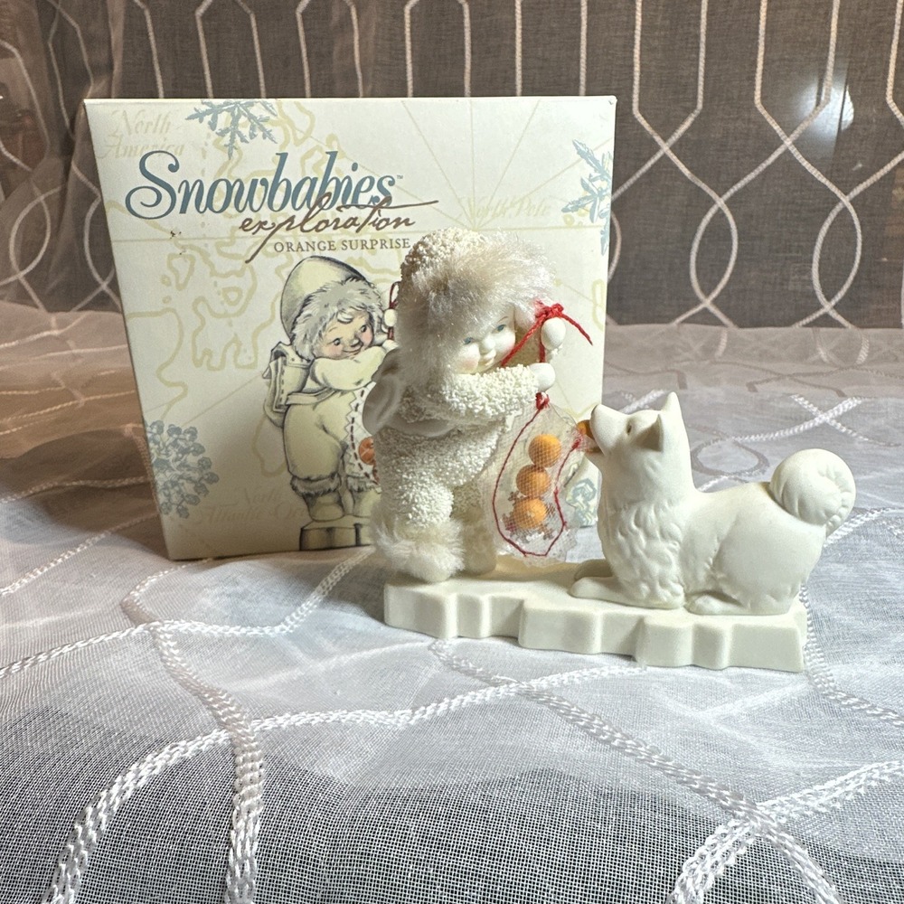 Dept 56 Snowbabies Exploration "Orange Surprise"